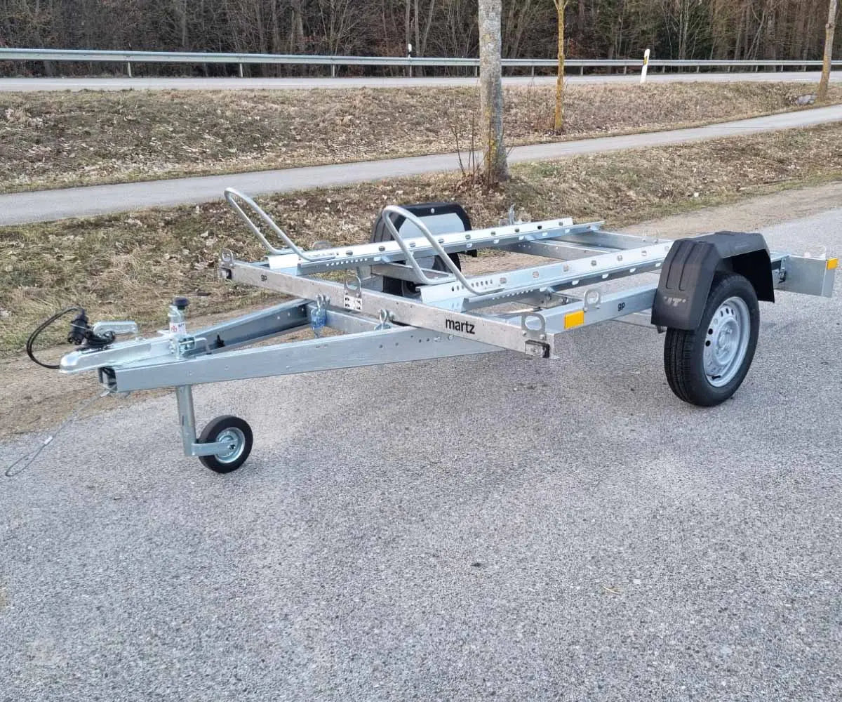 Motorradanhänger Kippdeichsel für zwei Motorräder 750kg Motorradtransporter