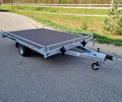 PKW Auto Anhänger Plattformanhänger mit Rampen 1000kg